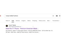Busca do Google Trump Mobile T1 Phone