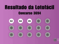 Resultado lotofacil concurso 3694