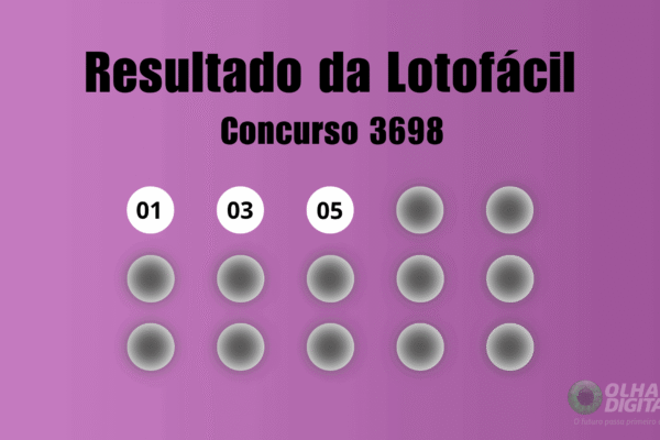 Resultado lotofacil concurso 3698