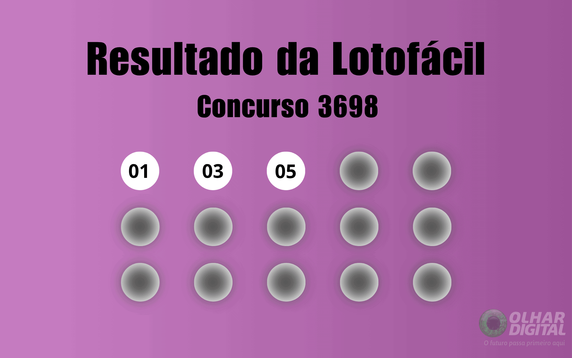 Resultado lotofacil concurso 3698