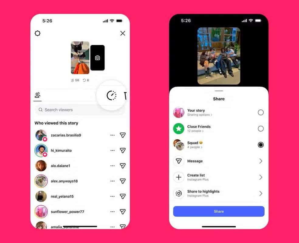 Instagram plus 1