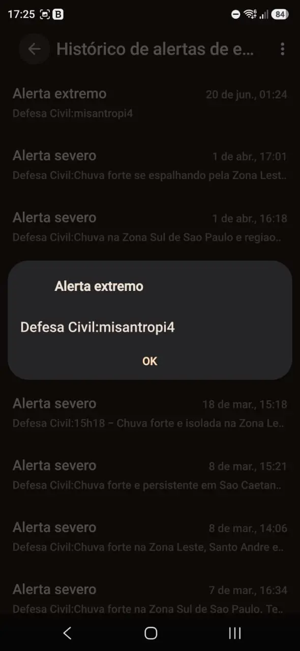 Misantropia defesa civil tira sistema do ar apos alerta falso na noite de sabado 1