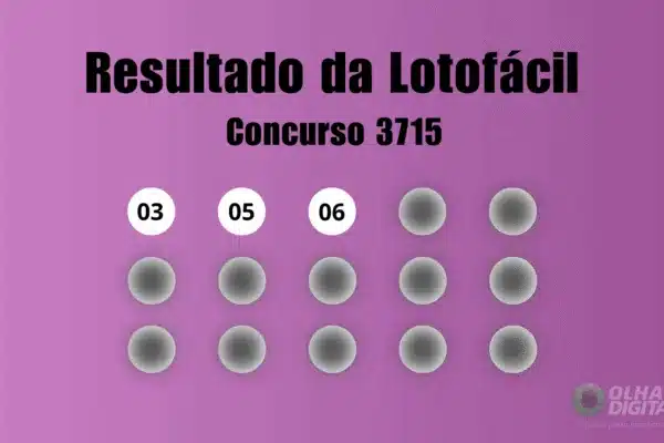 Resultado lotofcil 3710
