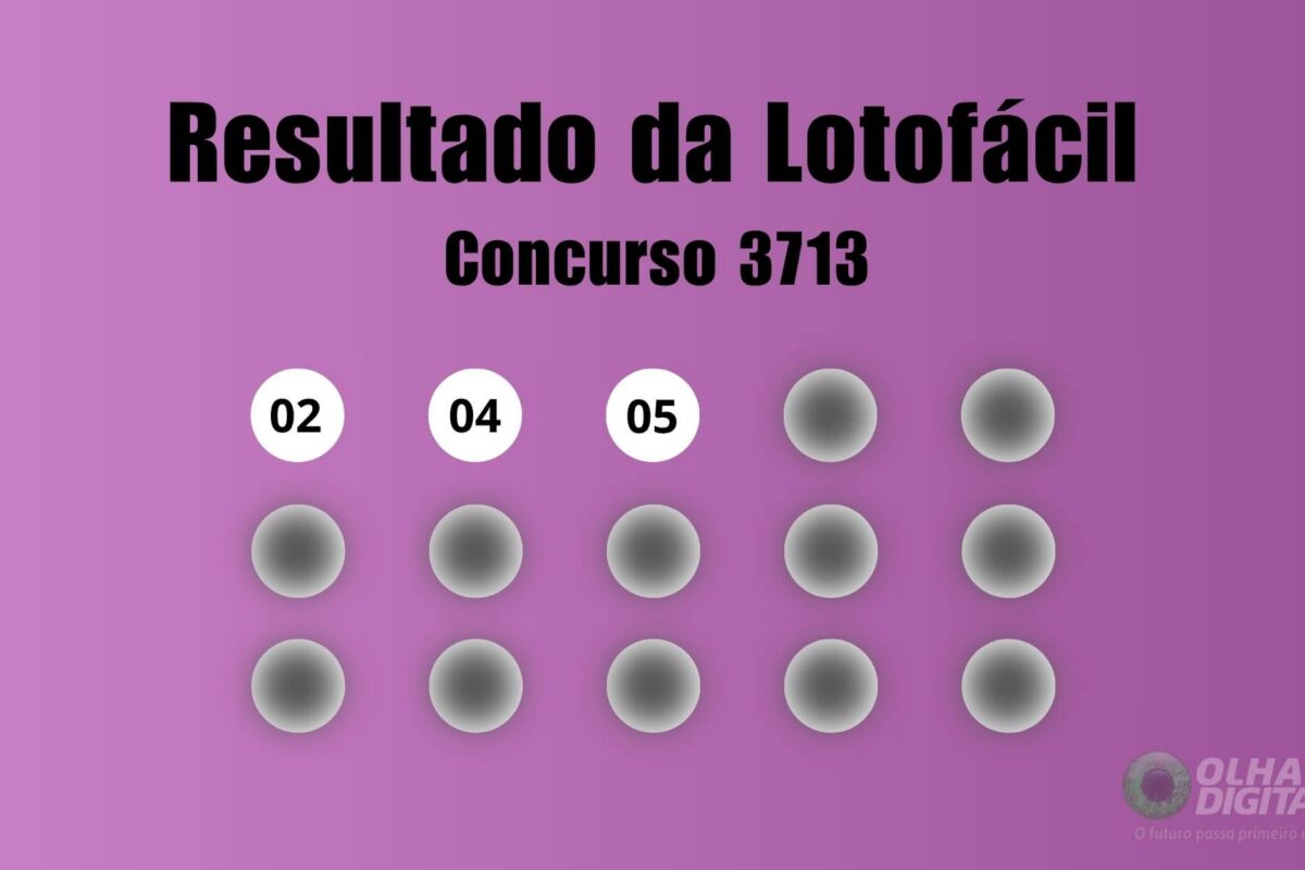 Resultado lotofcil 3713