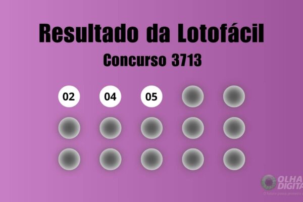 Resultado lotofcil 3713