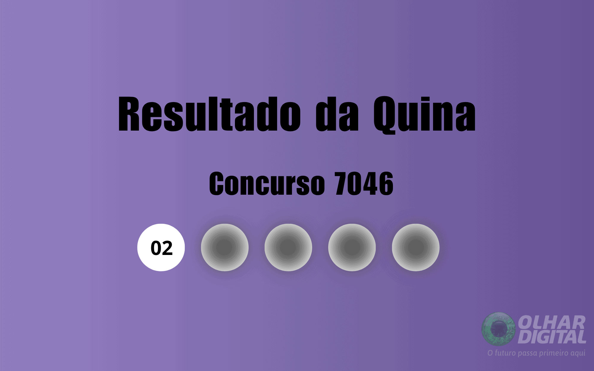 Resultado quina concurso 7046