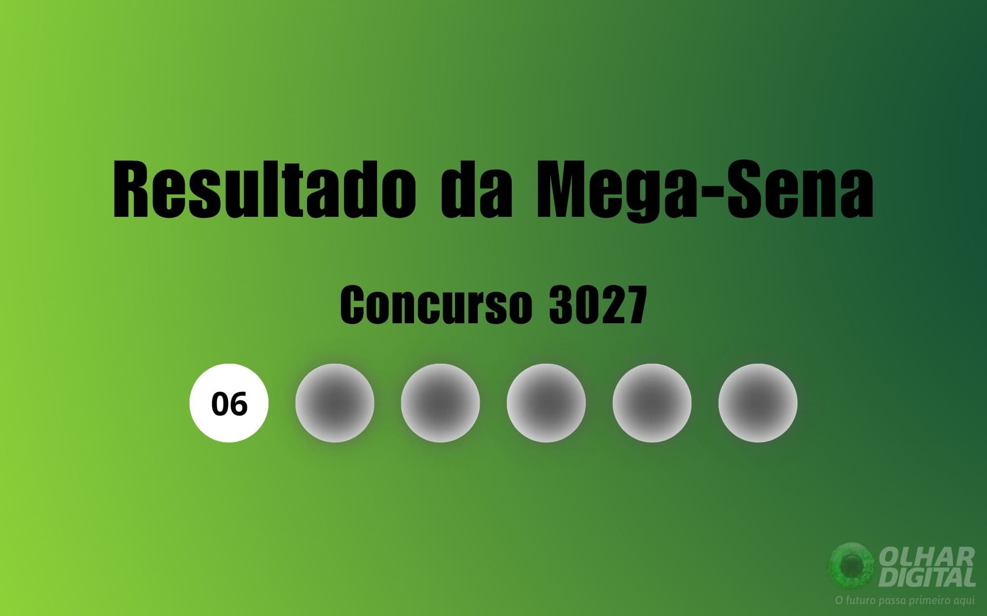 Resultado mega sena 3027