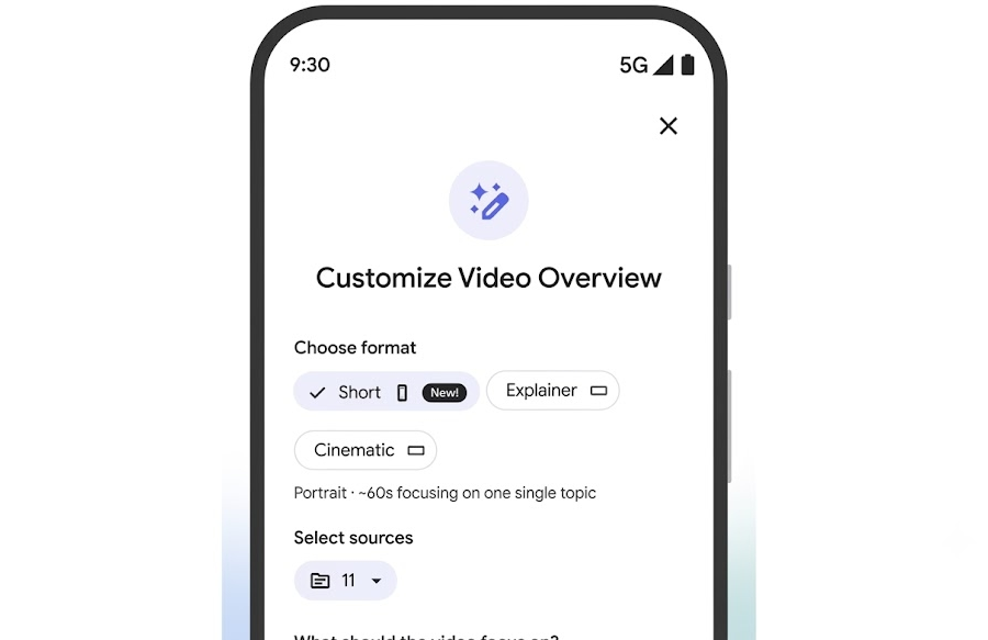 Short video overview notebooklm