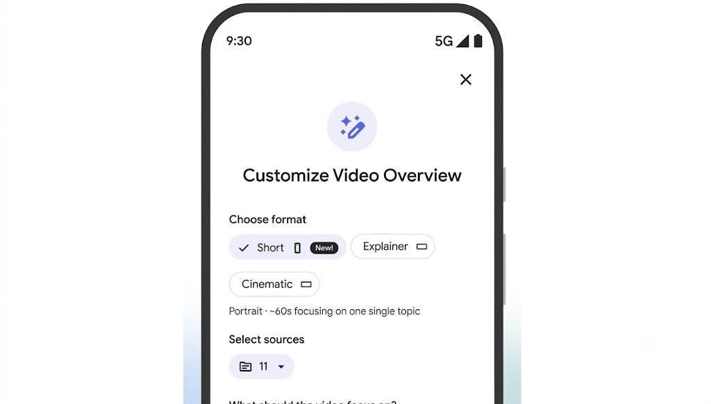 Short video overview notebooklm